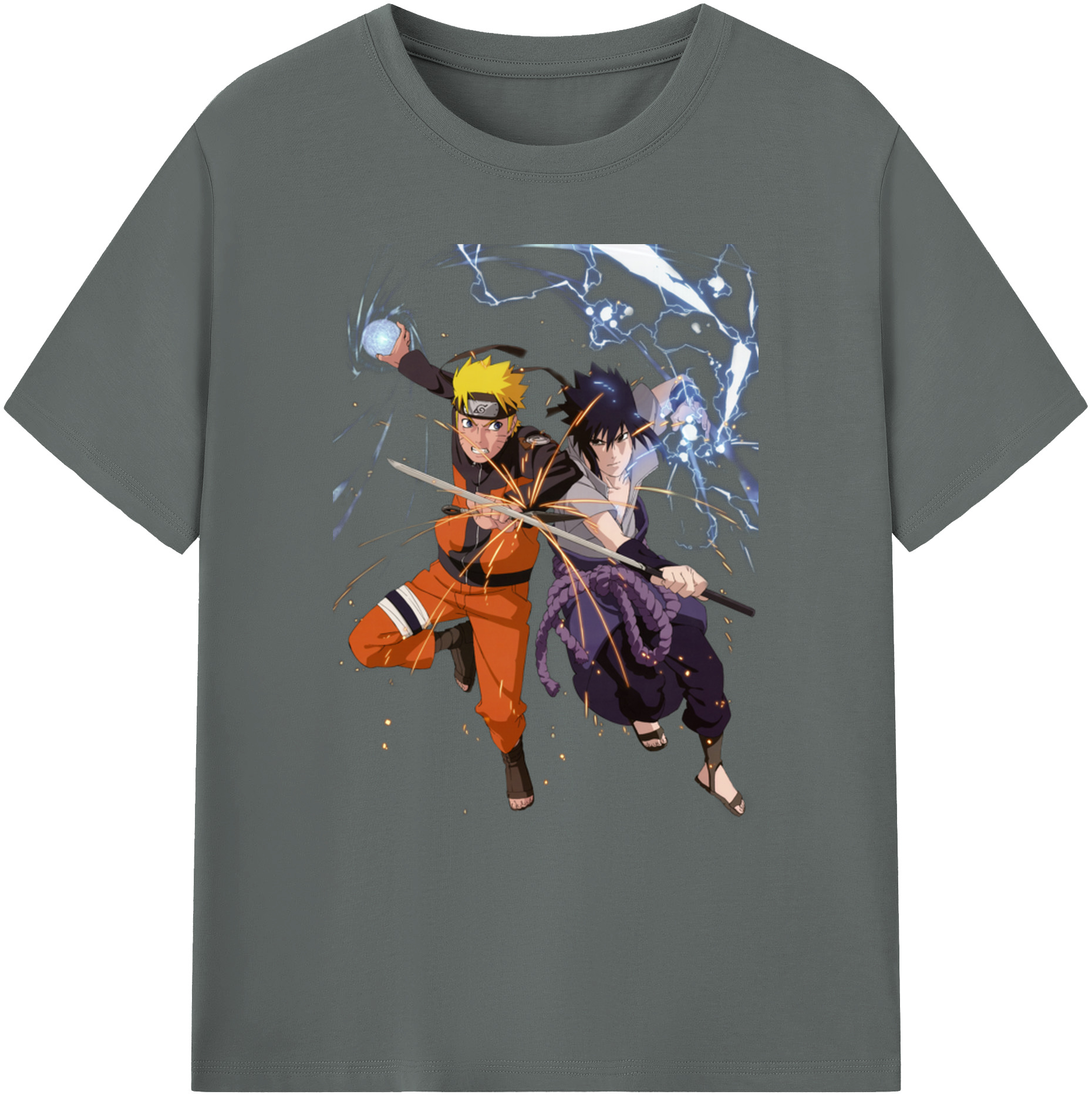 （画像用） NARUTO -ナルト- うずまき ナルト Uzumaki Naruto 綿100％ メンズ半袖Tシャツ｜肌触りやわらか＆通気性